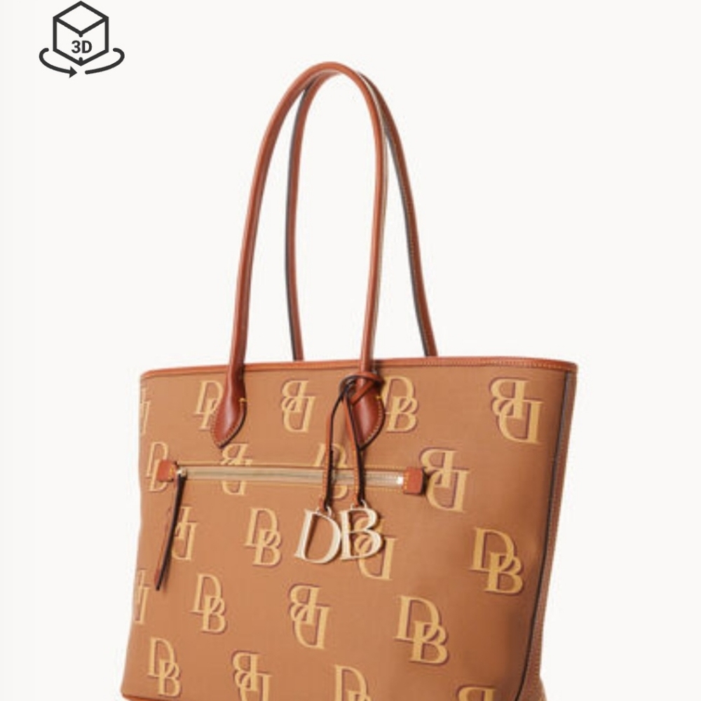 (NWT) Dooney and Bourke large tote with wallet and 24k gold plated DB hardware - Picture 8 of 16